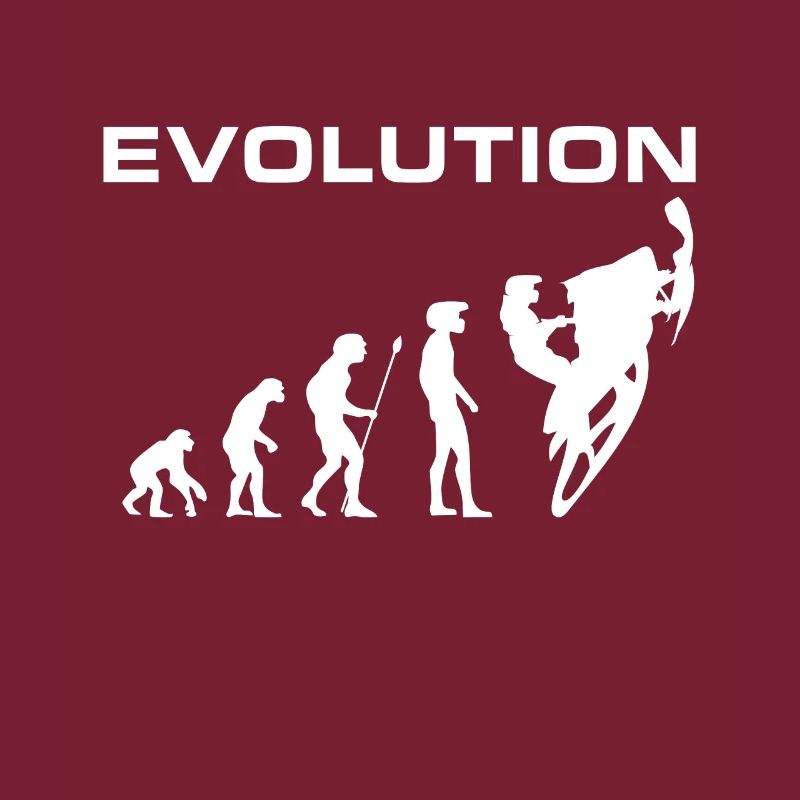 Snowmobile Evolution Distressed Silhouette Classique