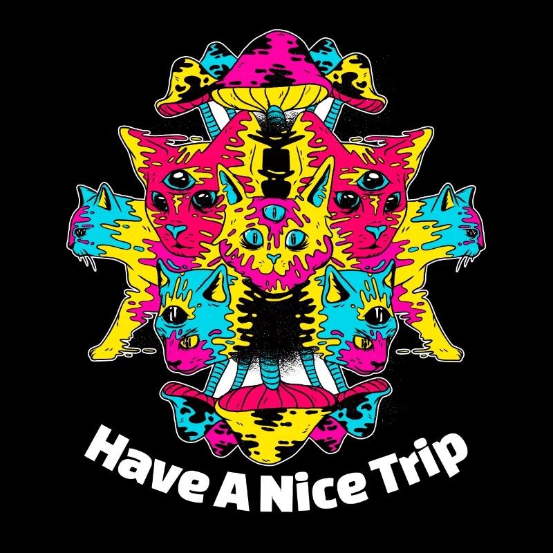 Gute Reise Trippy Cat Magic Mushroom LSD