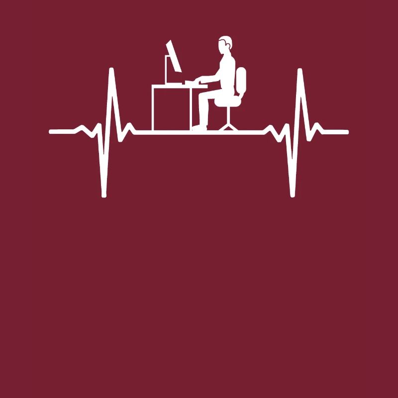 Computer EKG Herzschlag Programmierer PC Nerd Puls