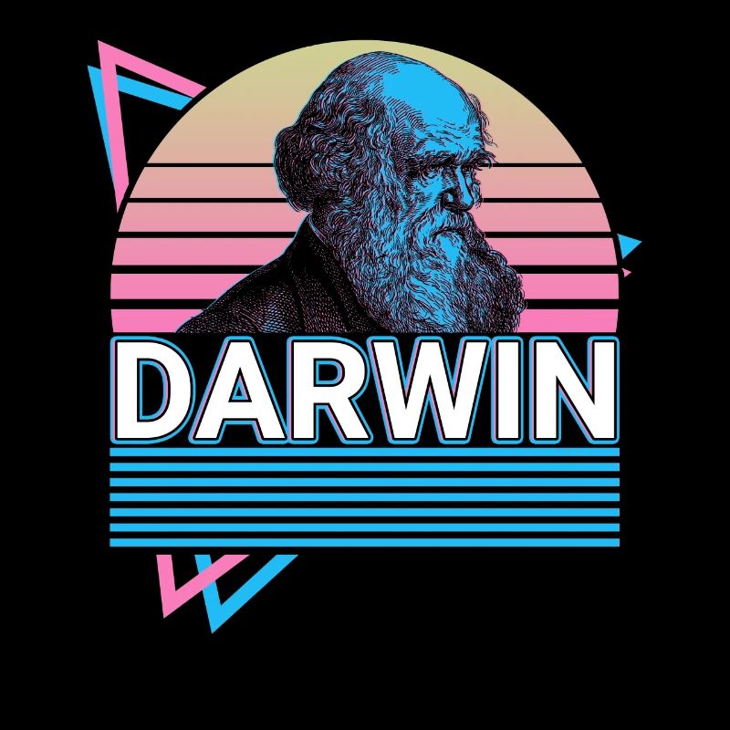 Charles Darwin Evolutionstheorie Retro Geschenk