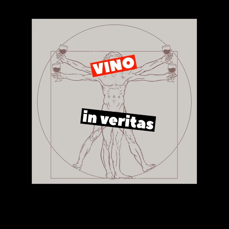 Funny Wine Drinking Design Vino in Veritas