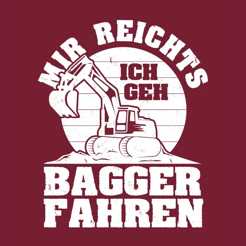 Baggerführer Bagger fahren Männer Baggerfahrer Spr