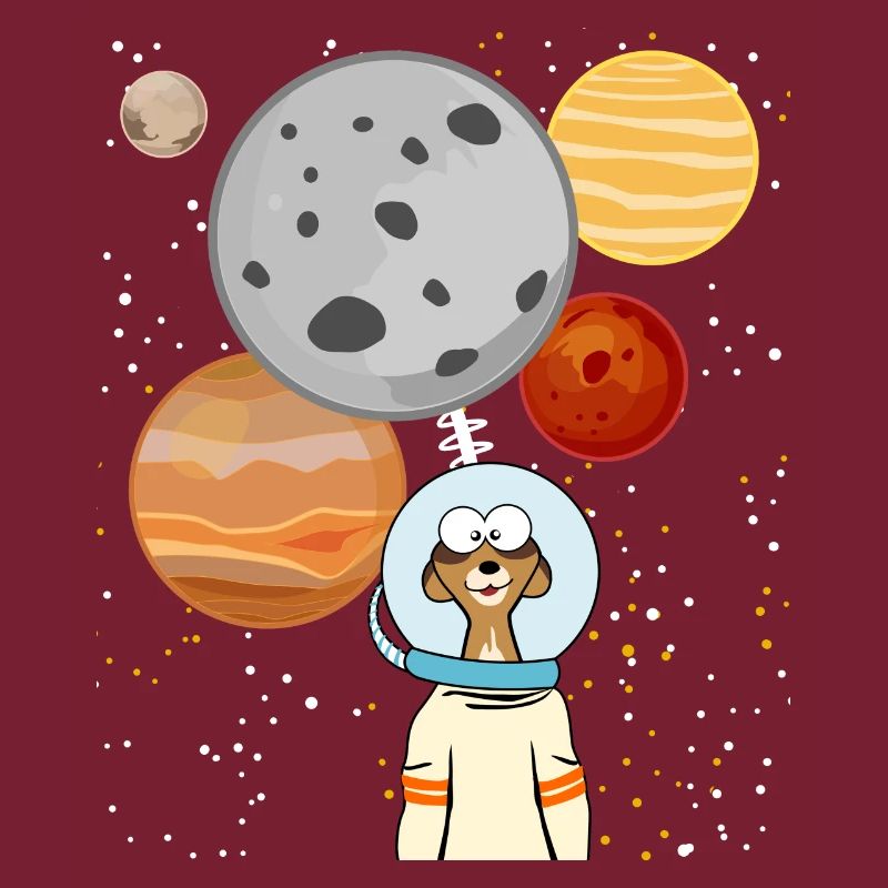 Planètes spatiales des astronautes suricates