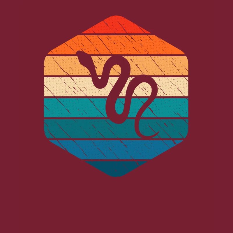 Snake Retro Reptile Python Idée cadeau