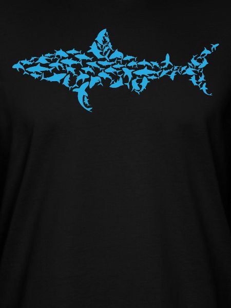 Grote Witte Haai Vis - Haaien Silhouet Wit S