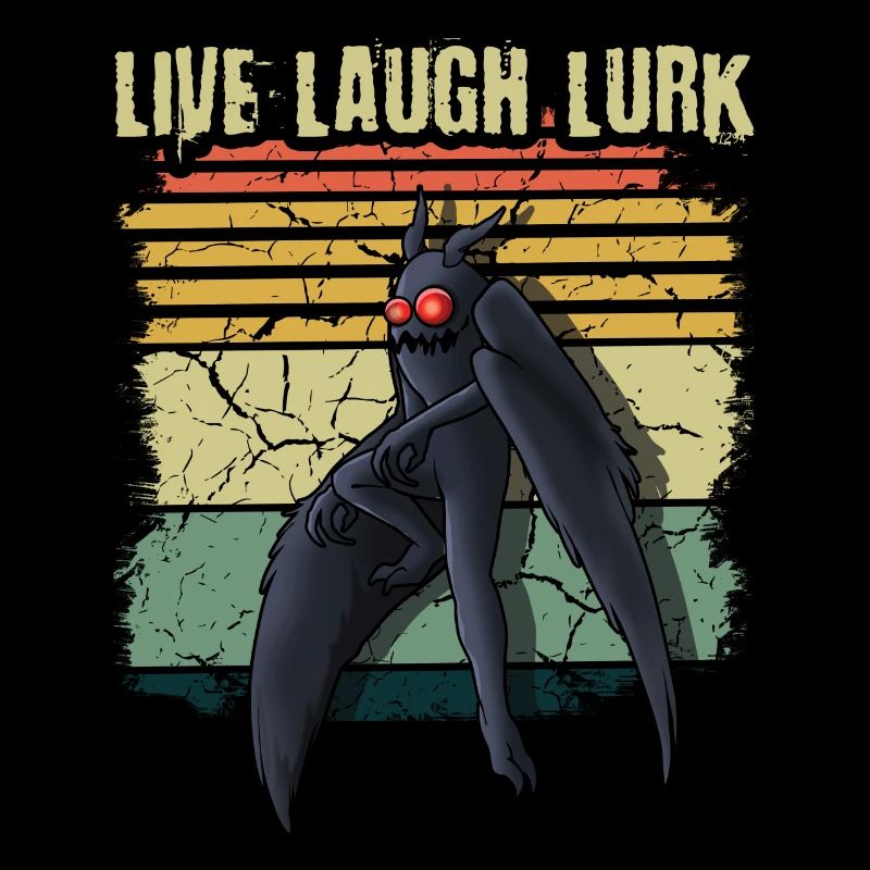 Retro Mothman Moth Man Lurk Cryptid Halloween