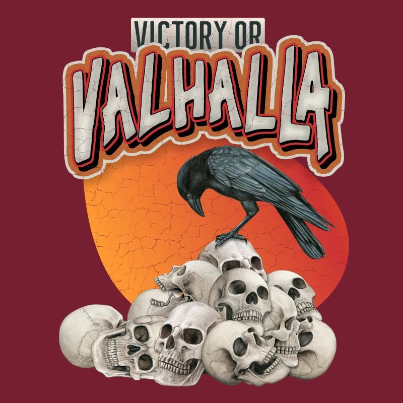 Gothic Skull Totenkopf Rabenvogel, Krähen Valhalla