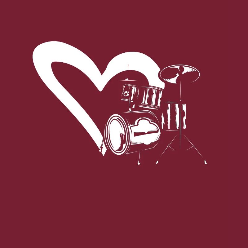Heart Drum Drumming Set Drum Player Instrument Dru