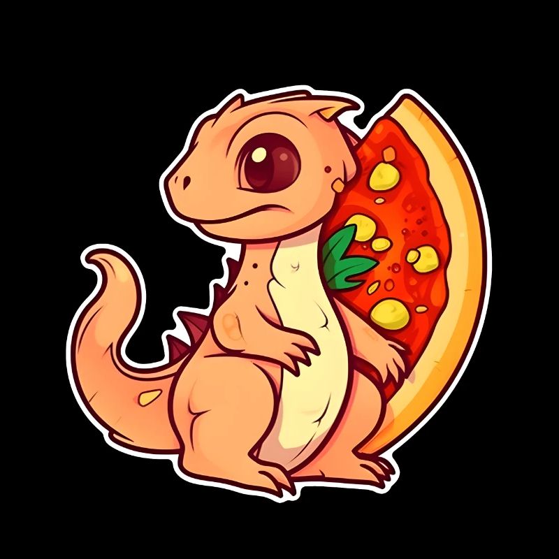 Dino with Pizza Pizza Loover Dinosaur
