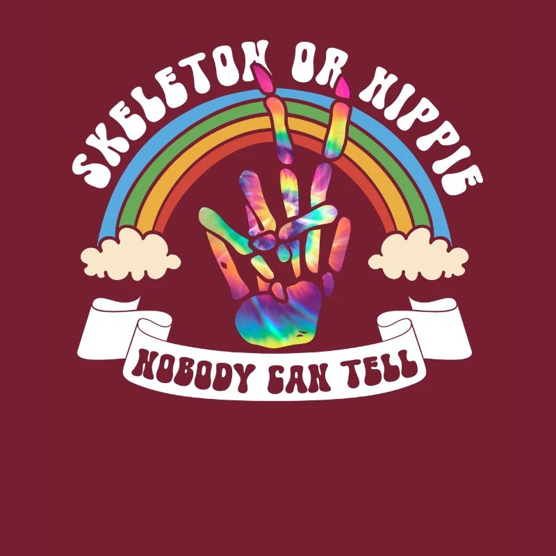 Skelett oder Hippie - Hippie Halloween
