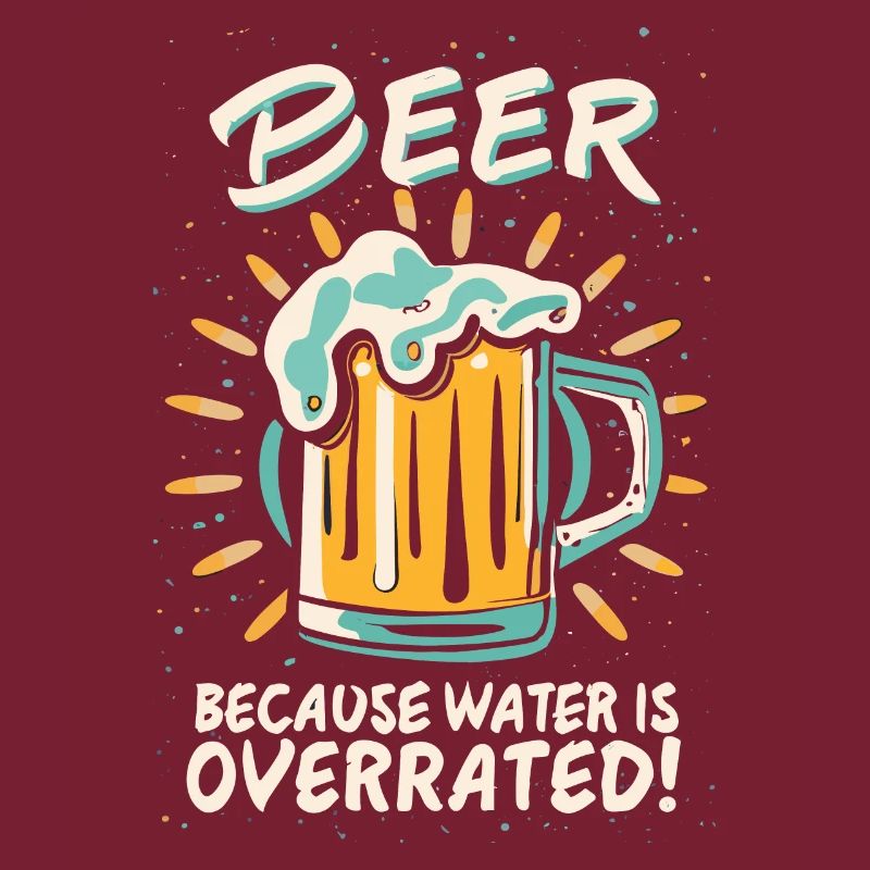 Bier omdat water overschat is Bierdrinker Bier