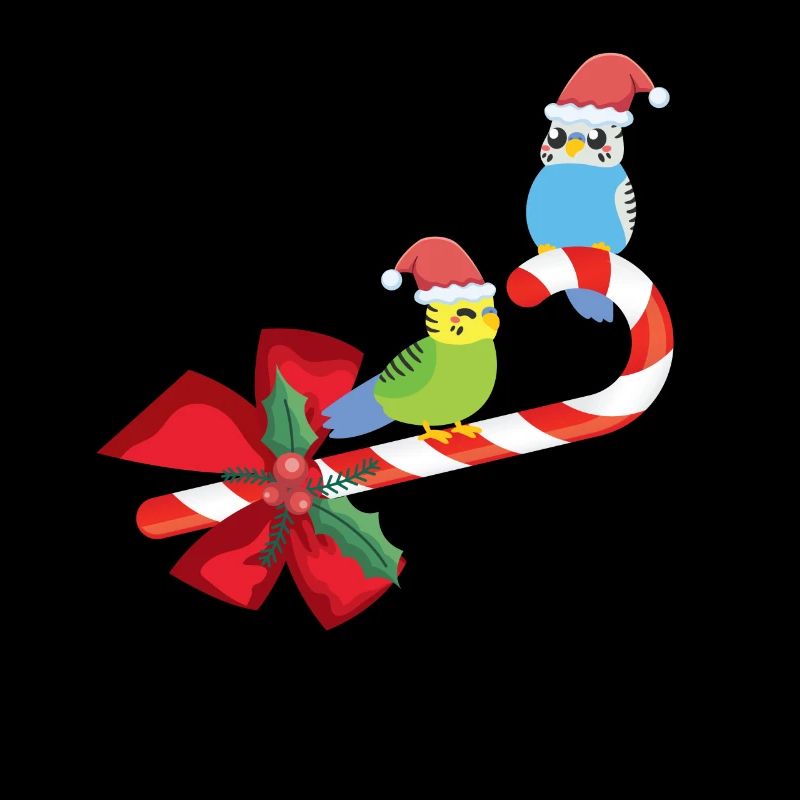 Oiseau de Noël perruche mignon