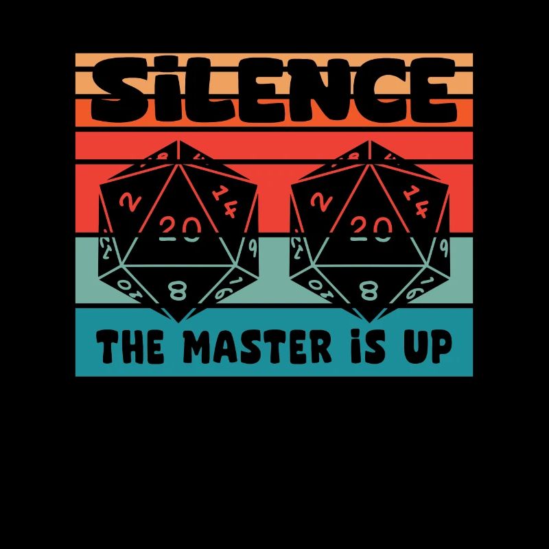 Silence! Le Master Is Up D20 Cube