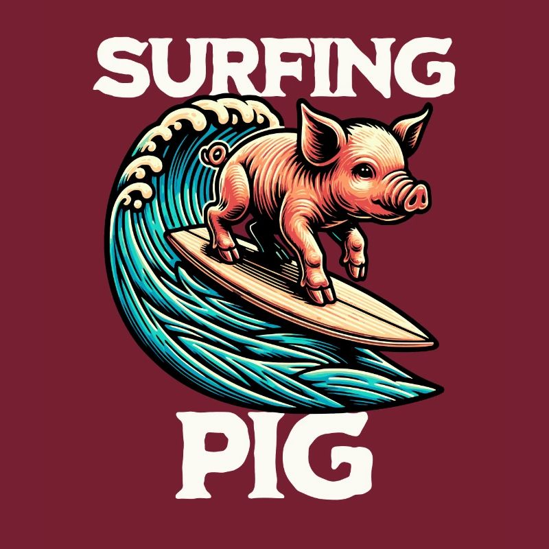 Cochon surfeur
