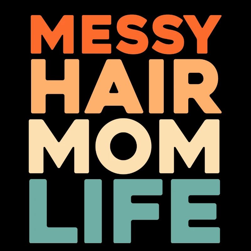 Mama Mutter Unordentliches Brötchen Mutterleben