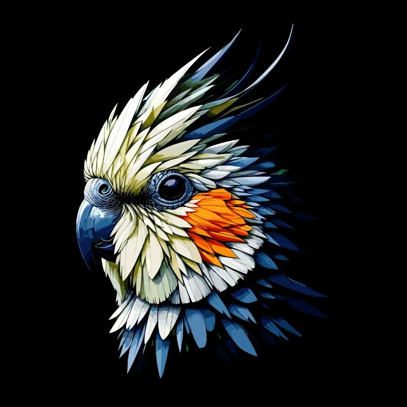 Polygon Art Calopsitte Observation des oiseaux Calopsittes