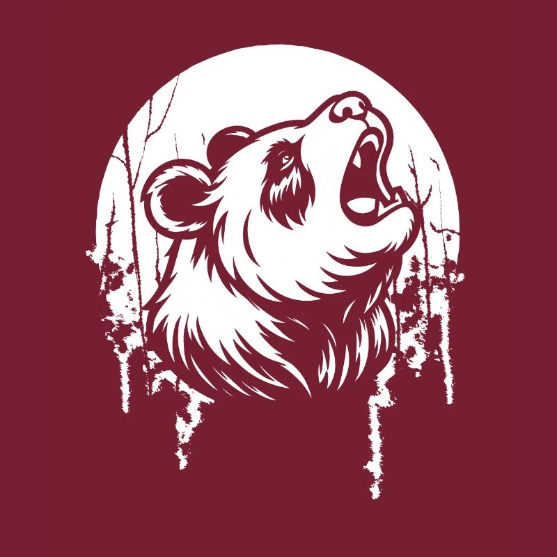 Panda géant Panda Ours Lune Hurlant