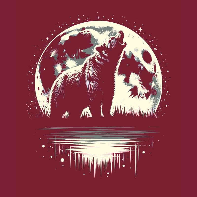 Bear Brown Bear Moon Howling