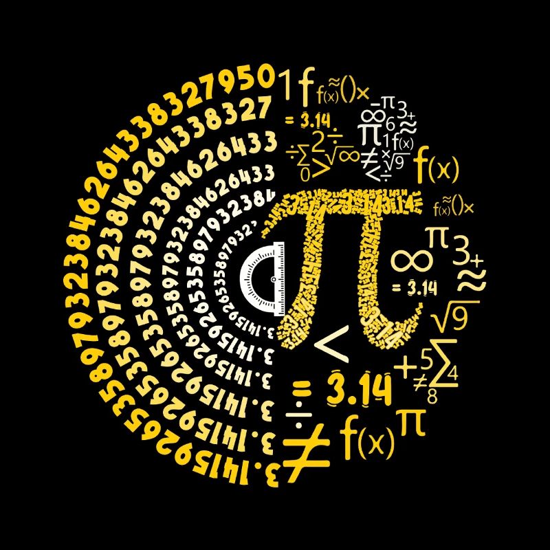Pi Day Math Lover Spiral Design