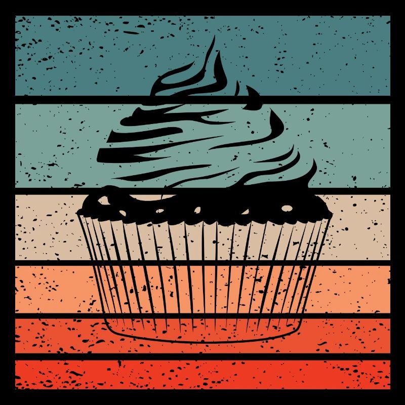 Cupcake Retro Style Vintage
