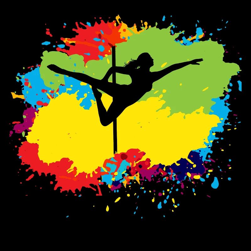 Pole Sport Dance Dancer Acrobatics Watercolour