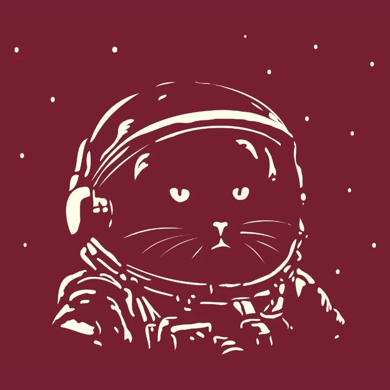 Chat en tant qu’astronaute en combinaison spatiale