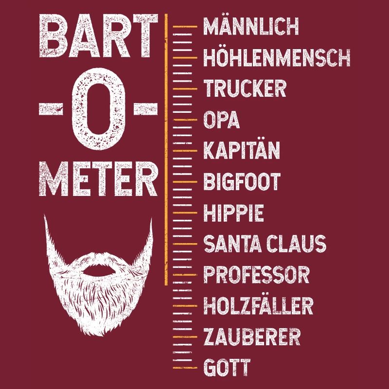 Bart o Meter Bärtig Lustiges Bartträger Bärte
