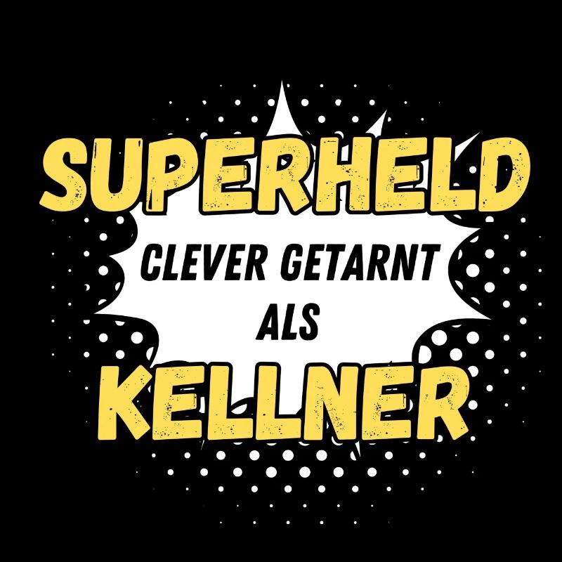 Superheld clever getarnt als Kellner
