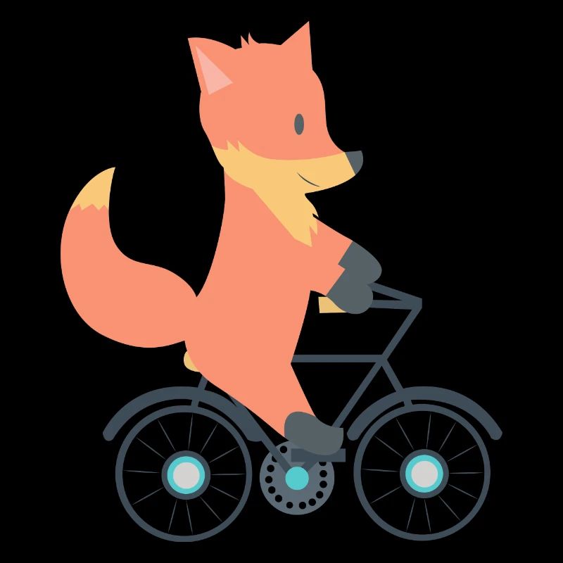 Doux renard sur le vélo