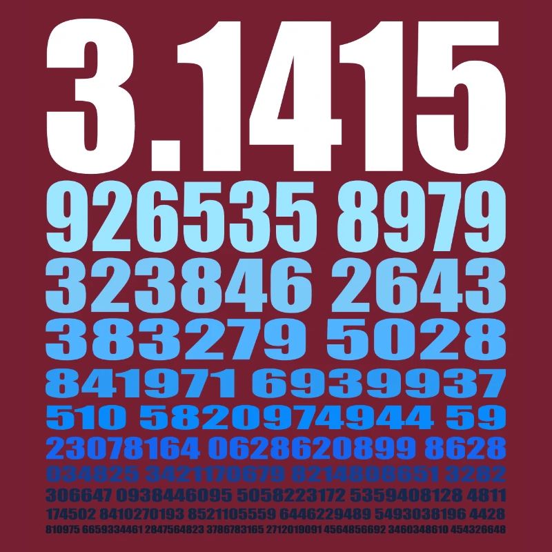 Cadeau mathématicien pi numéro math nerd