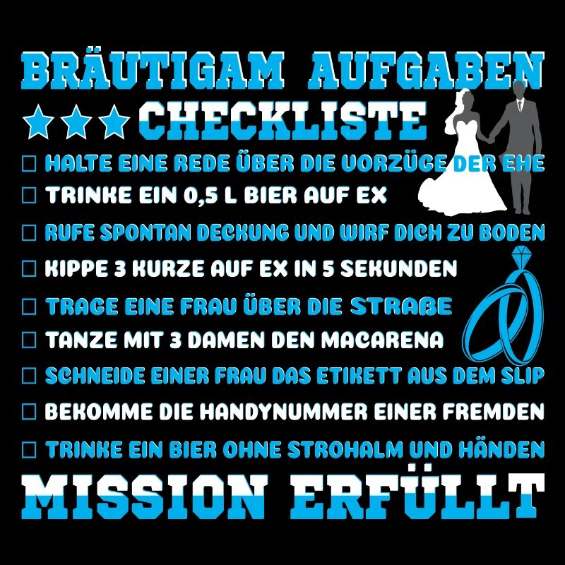 Junggesellenabschied Aufgabenliste