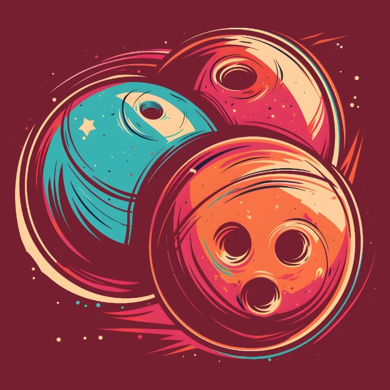 Boules de bowling Synthwave