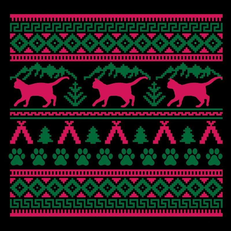 Chat de Noël Pull de Noël moche cadeau