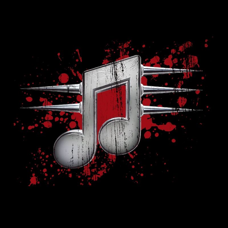 Musical note with spines