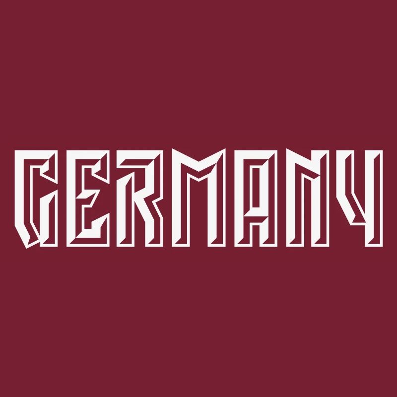 Germany Schriftzug (Relief / 3D / White)