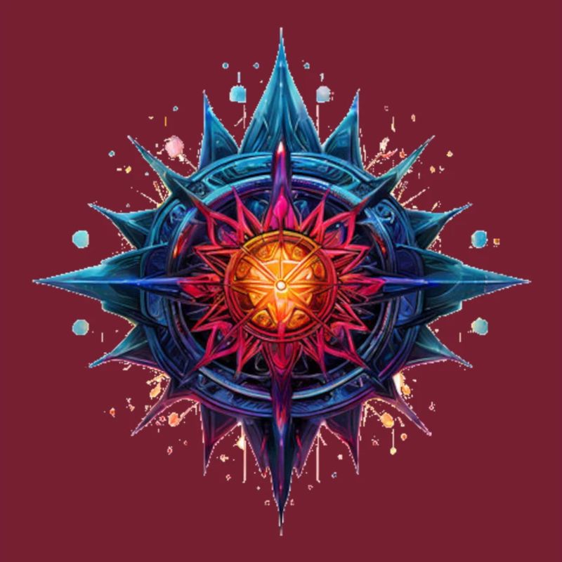 Bunte Blume oder Stern