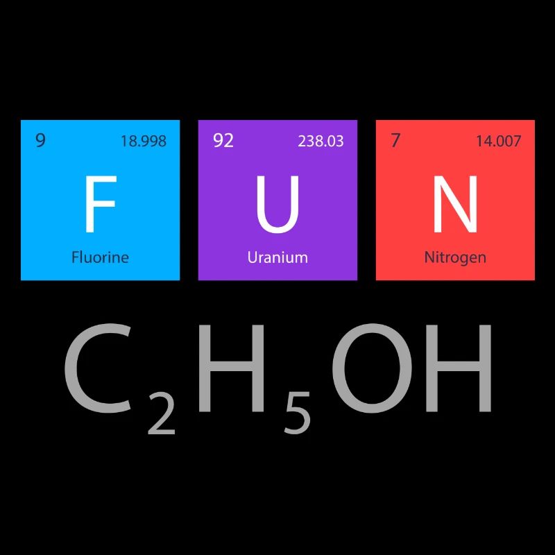 Fun Alkohol Ethanol Formel Chemie Elemente Spruch