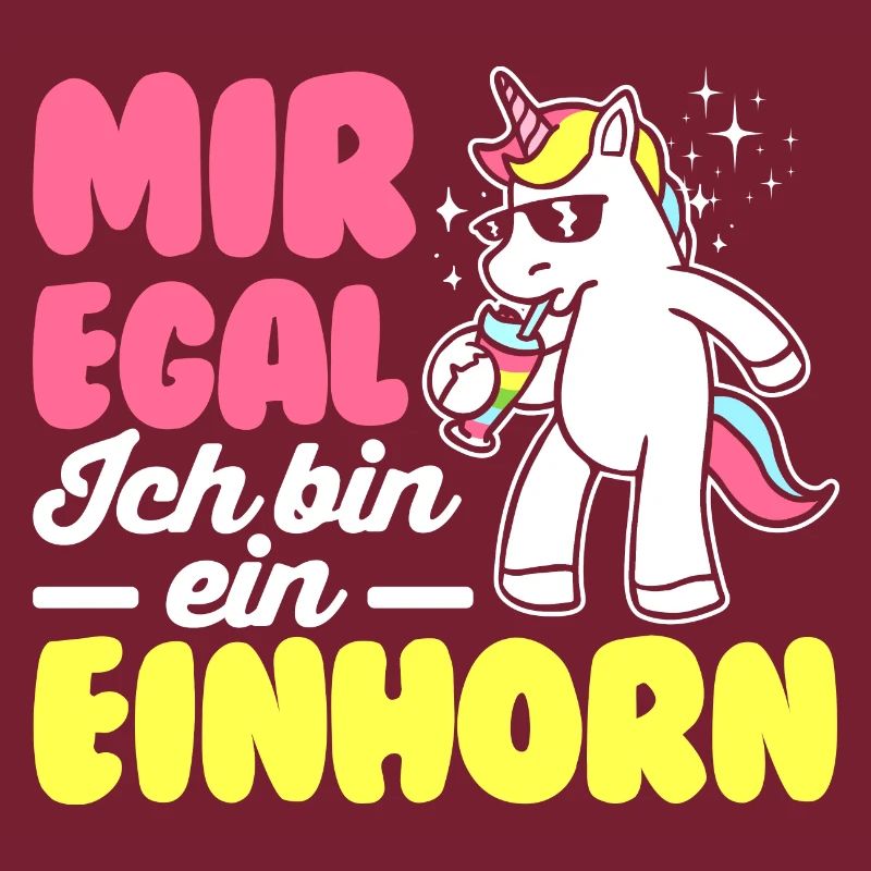 Mir Egal Ich Bin Ein Einhorn Regenbogen Süß Glitze