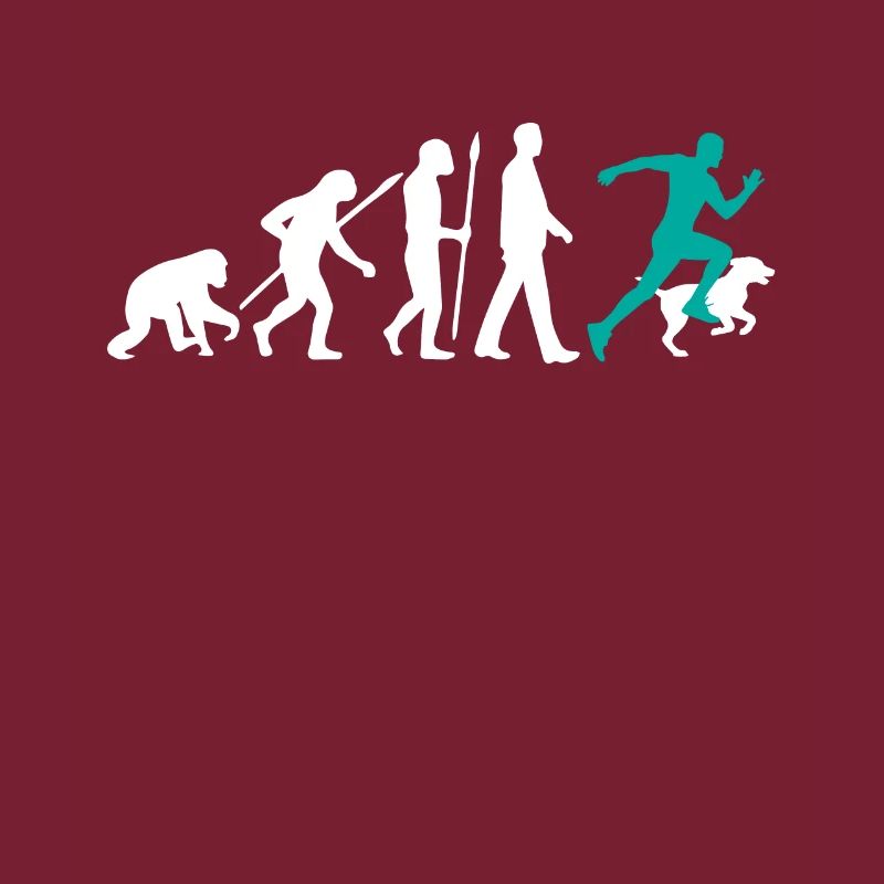 Evolution Laufen Jogger Gassi Hund Herrchen
