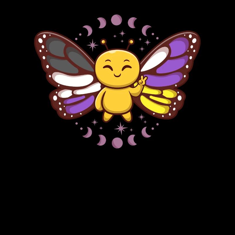 Gender Non-Binary Monarch Butterfly Subtle Pride
