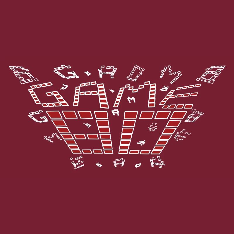 Game 80s design red white