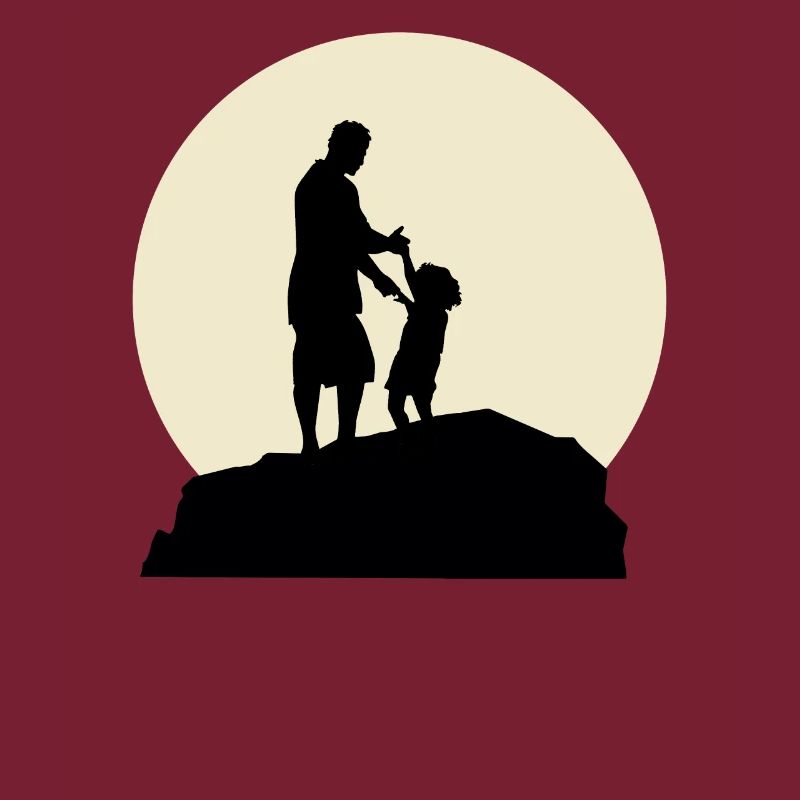 Cool Papa And Moon Design