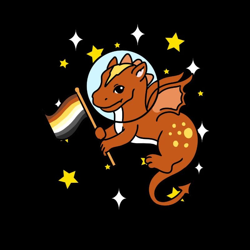 Dragon in Space Gay Bear Pride