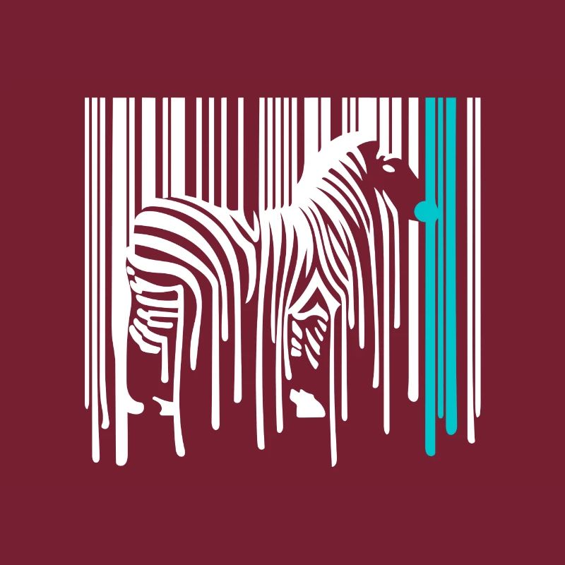 DRIPPY ZEBRA Barcode Graffiti Street Art