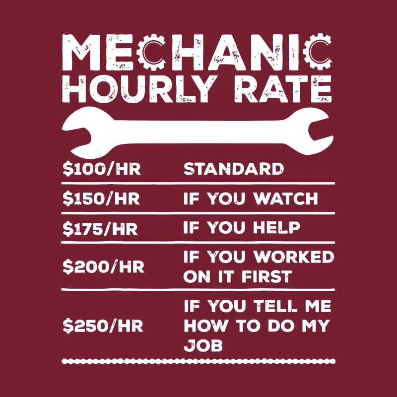 Funny Mechanic Hourly Rate