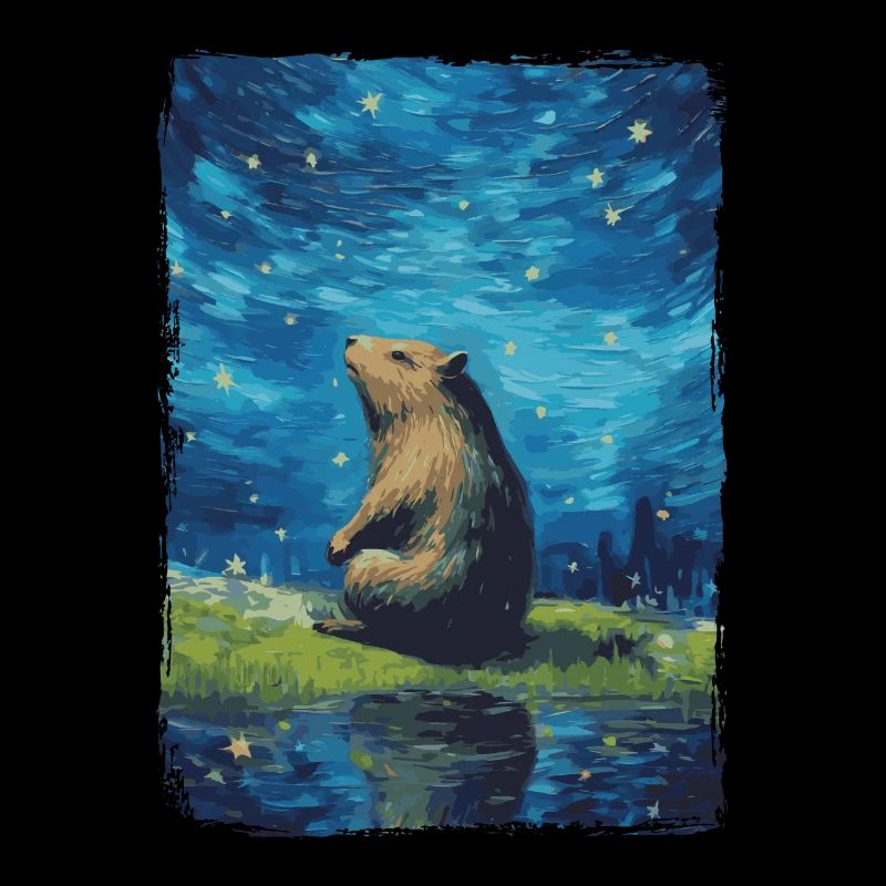 Capybara Nuit étoilée