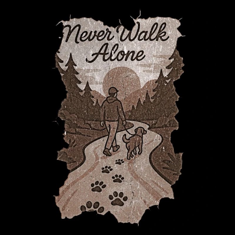 Never Walk Alone with Dog Motif