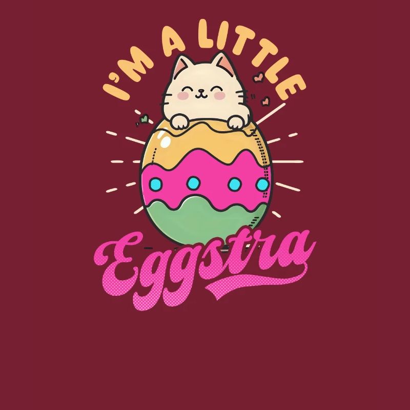 Cat Easter I'm Little Eggstra