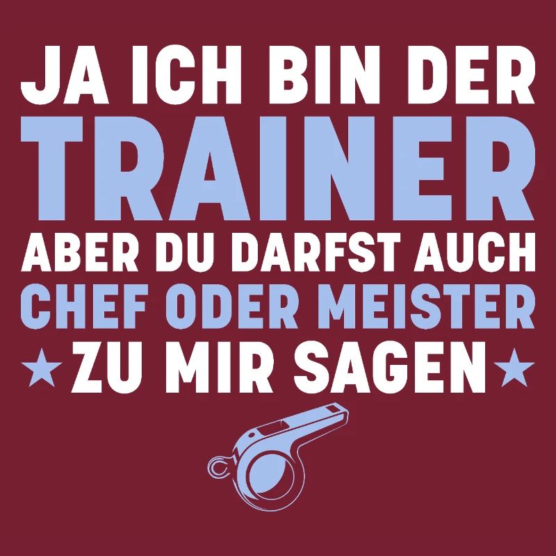 Fussballtrainer Ja ich bin der Trainer