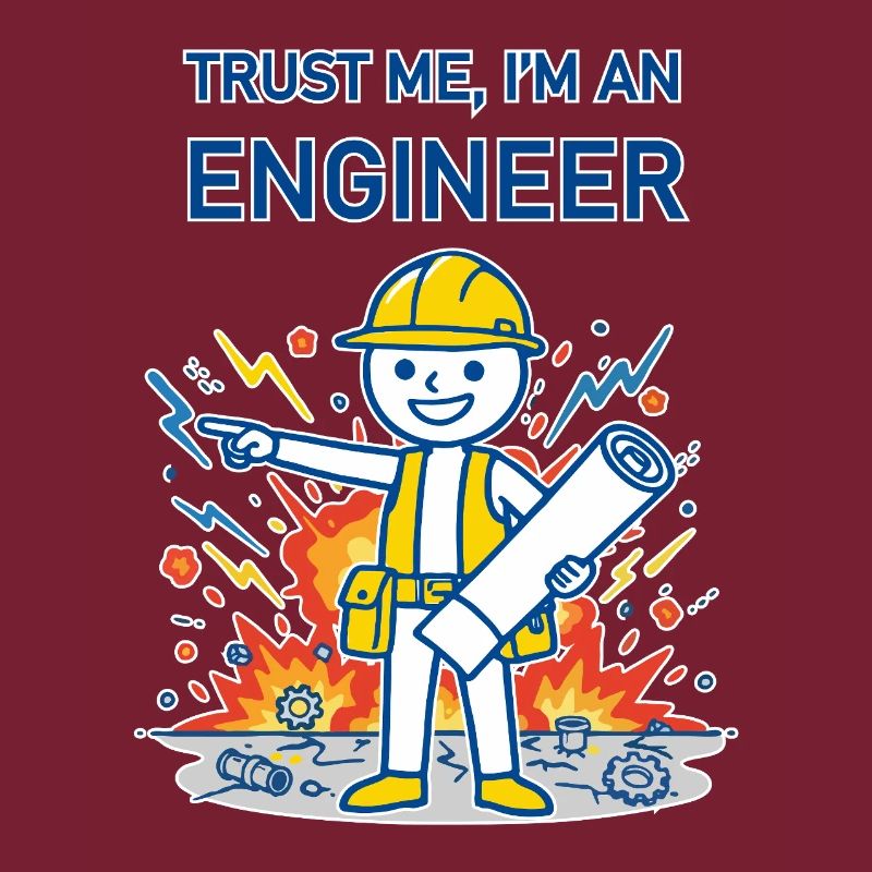 Trust Me, I'm an Engineer - for dark background